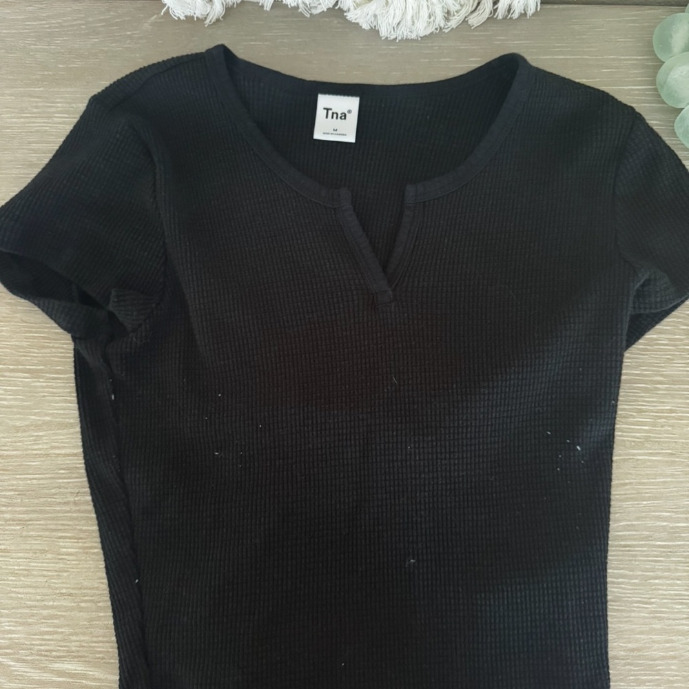Aritzia Black Fitted Bodysuit Top